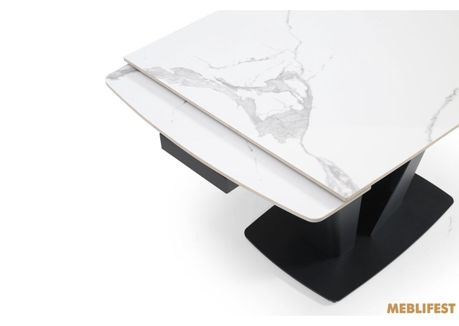 Обідній розкладний стіл Lamberg Polar White Glossy