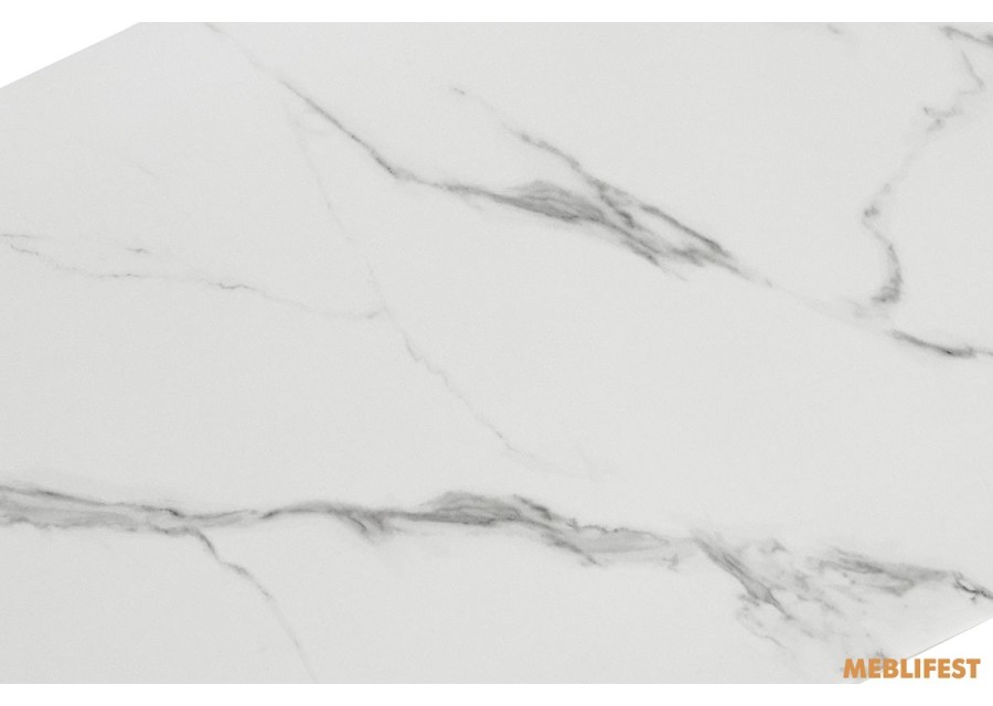 Обідній розкладний стіл Lamberg Snow White Matt (white legs)