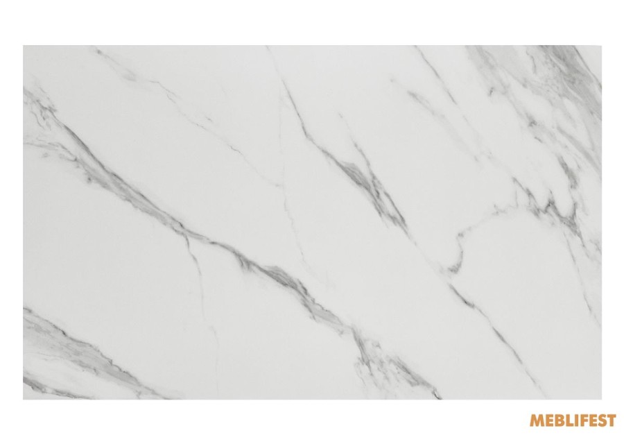 Обідній розкладний стіл Lamberg Snow White Matt (white legs)