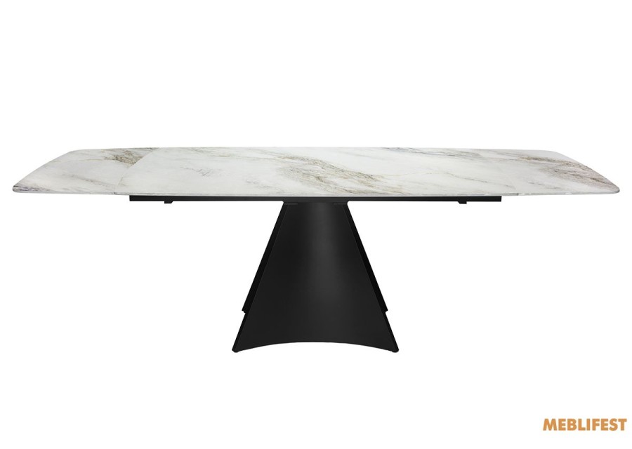 Обідній розкладний стіл Norman White Golden Glossy