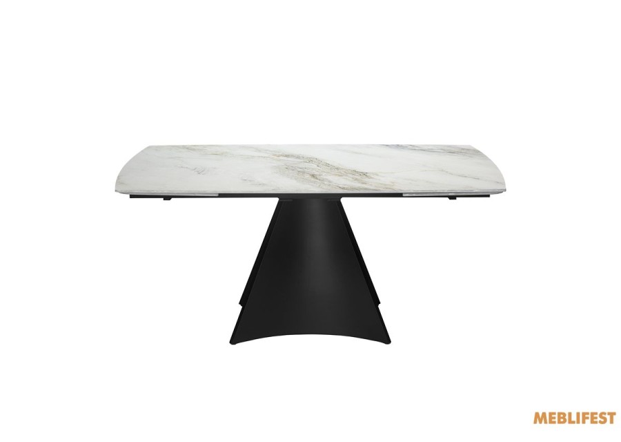 Обідній розкладний стіл Norman White Golden Glossy