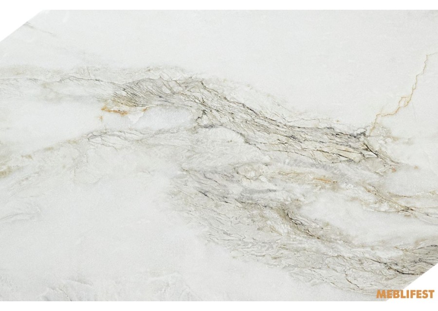 Обідній розкладний стіл Norman White Golden Glossy