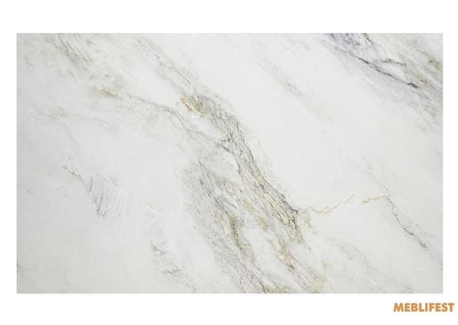 Обідній розкладний стіл Norman White Golden Glossy