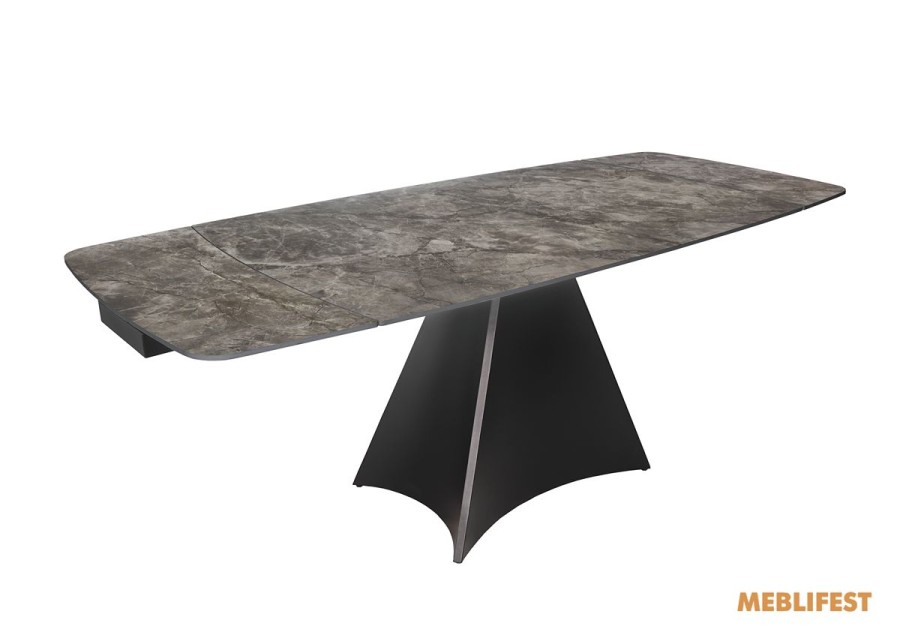 Обідній розкладний стіл Norman Bora Grey Glossy