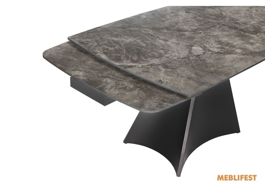 Обідній розкладний стіл Norman Bora Grey Glossy