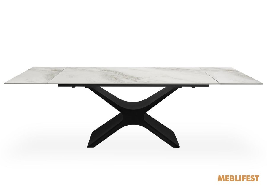 Обідній розкладний стіл Ragnar White Golden Glossy