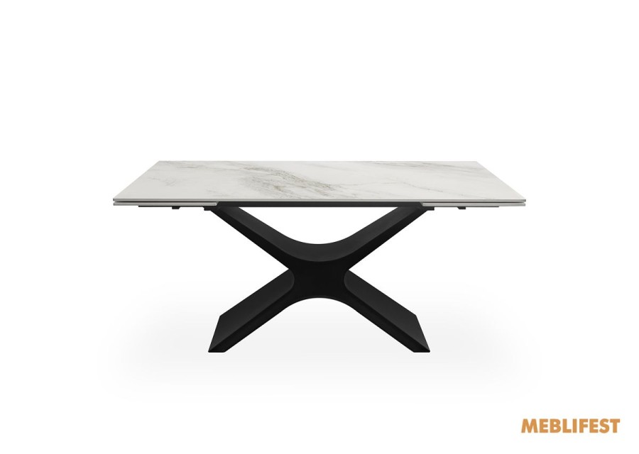 Обідній розкладний стіл Ragnar White Golden Glossy