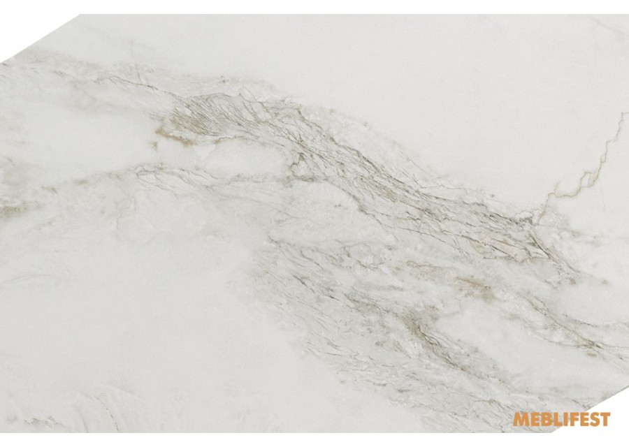 Обідній розкладний стіл Ragnar White Golden Glossy