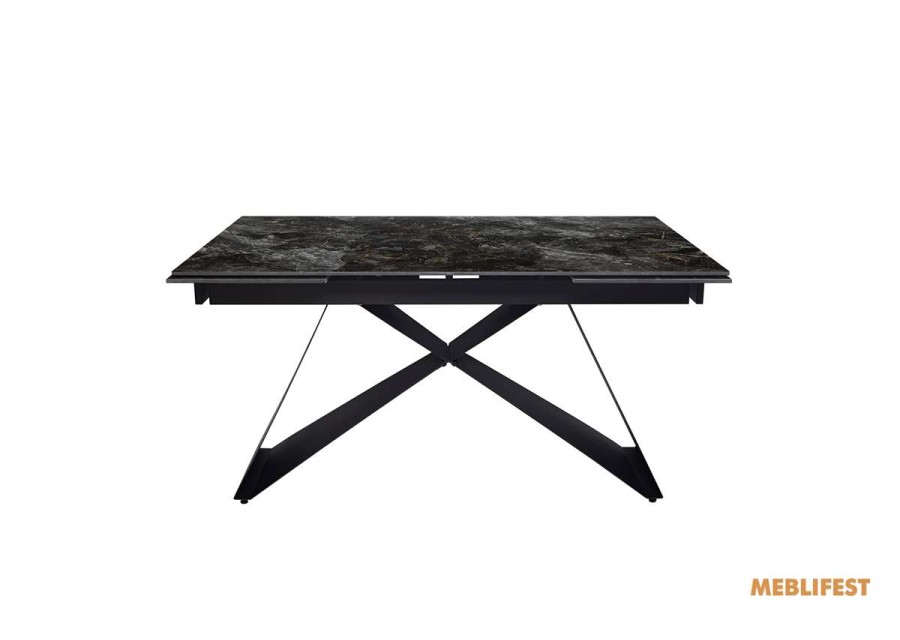 Обідній розкладний стіл Roland Black Bass Glossy