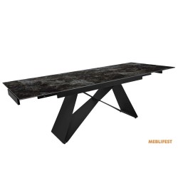 Обідній розкладний стіл Roland Black Bass Glossy