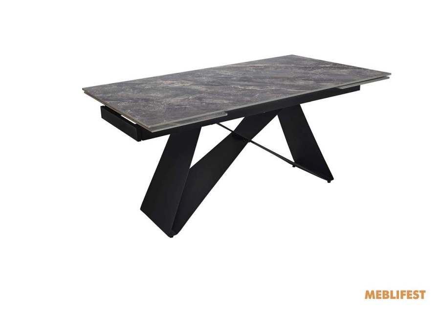 Обідній розкладний стіл Roland Bonis Grey Glossy