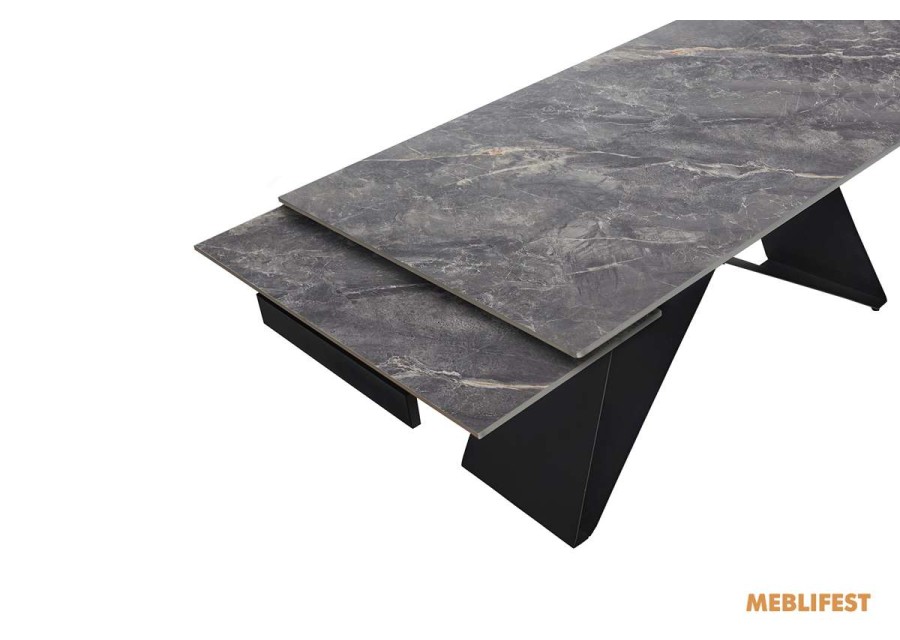 Обідній розкладний стіл Roland Bonis Grey Glossy