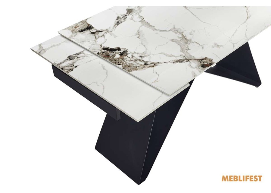 Обідній розкладний стіл Roland PP White Glossy