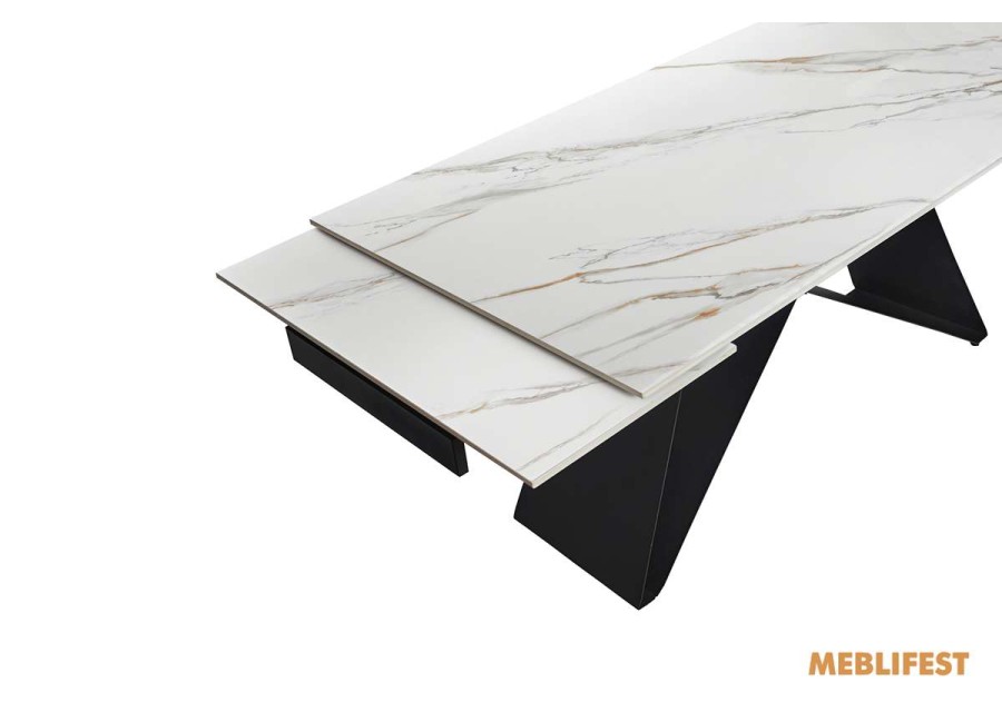 Обідній розкладний стіл Roland Rampas Gold Glossy