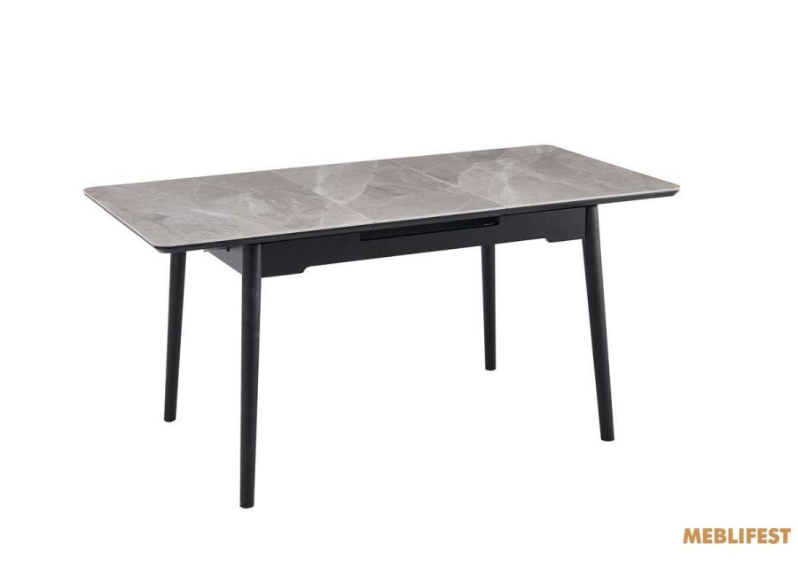 Обідній розкладний стіл Torino Italy Grey Glossy 