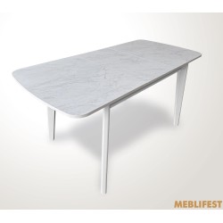 Стіл обідній Честер Мармур Ромео білий
