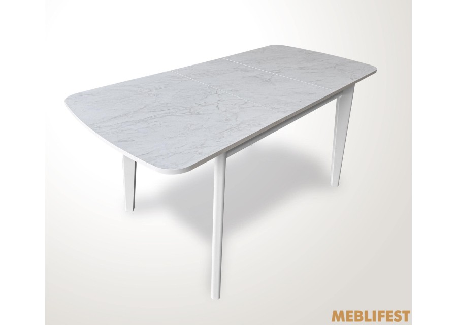 Стіл обідній Честер Мармур Ромео білий