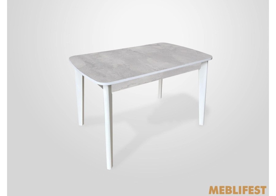 Стіл обідній Честер Білий/Бетонний камінь