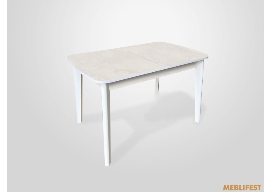 Стіл обідній Честер Білий/Шовковий камінь