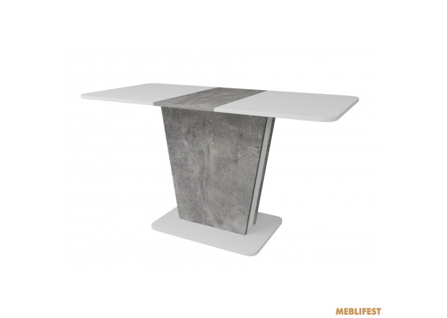 Обідній розкладний стіл Атлант Білий/урбан лайт