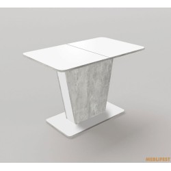 Обідній розкладний стіл Атлант Білий/урбан лайт