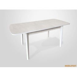 Стіл обідній Честер Білий/Шовковий камінь