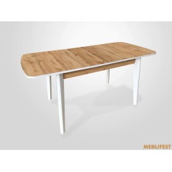 Стіл обідній Честер Білий/Дуб апалачі