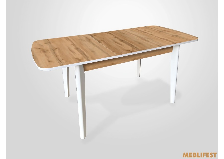 Стіл обідній Честер Білий/Дуб апалачі