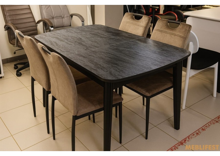 Стіл обідній Честер Венге/Вугільний камінь