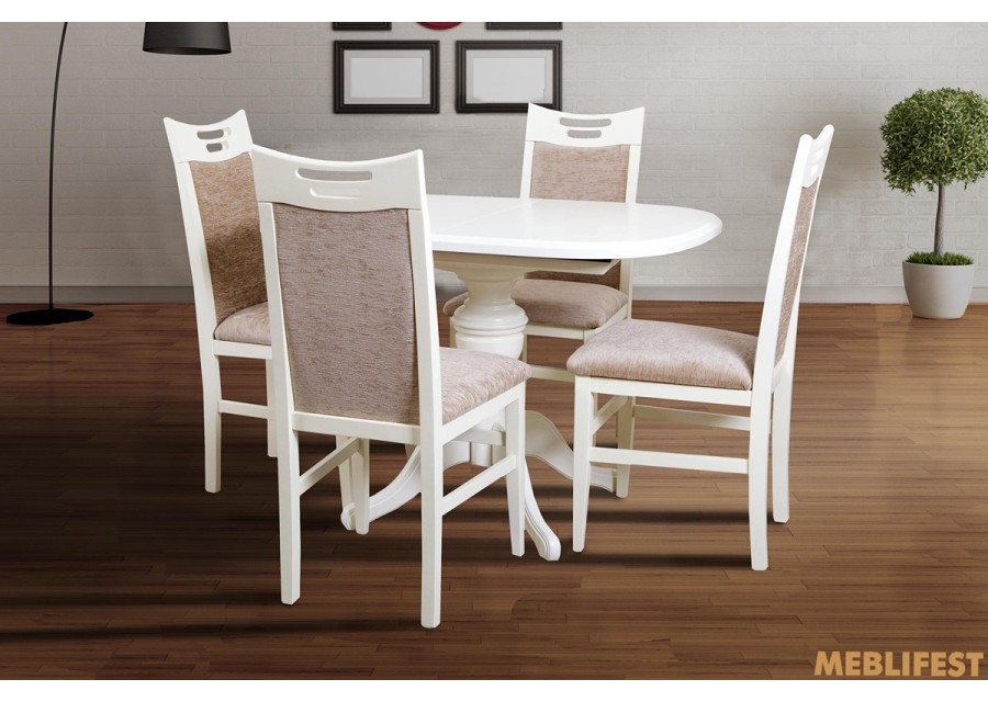 Обідній розкладний стіл Eміль Білий