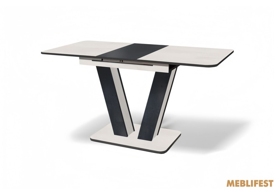 Обідній стіл Крафт Шовковий камінь/вугільний камінь