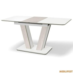 Обідній стіл Крафт Білий/Бетонний камінь