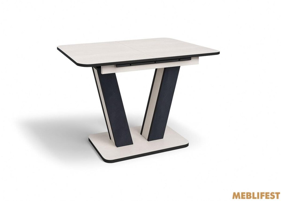 Обідній стіл Крафт Шовковий камінь/вугільний камінь