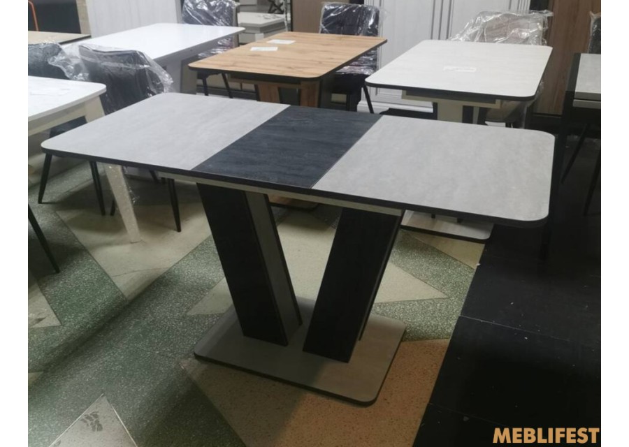 Обідній стіл Крафт Бетонний камінь/вугільний камінь