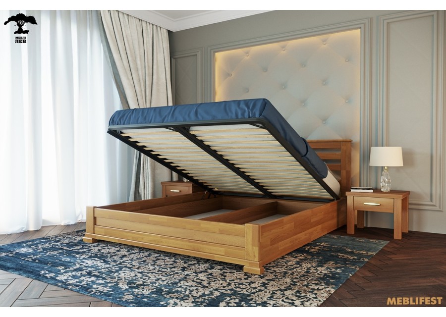 Дерев'яне ліжко Лорд з підйомним механізмом (тест)