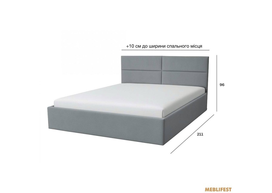 М'яке двоспальне ліжко Лерн Trinity 14 