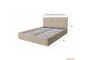 М'яке двоспальне ліжко Кім Fiore cream з підйомним механізмом