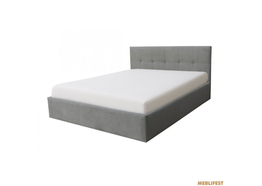 М'яке двоспальне ліжко Кім Fiore grey 