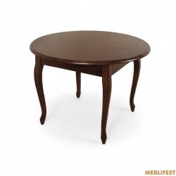 Круглий розкладний обідній стіл Ліон Горіх