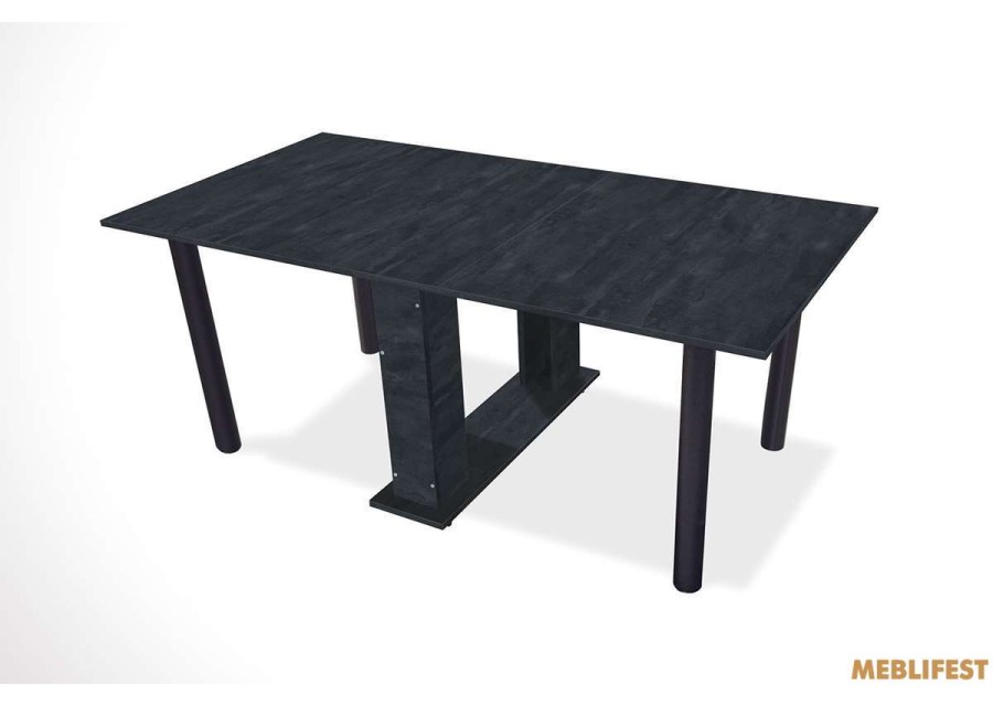 Розкладний обідній стіл-книга Лонг Вугільний камінь