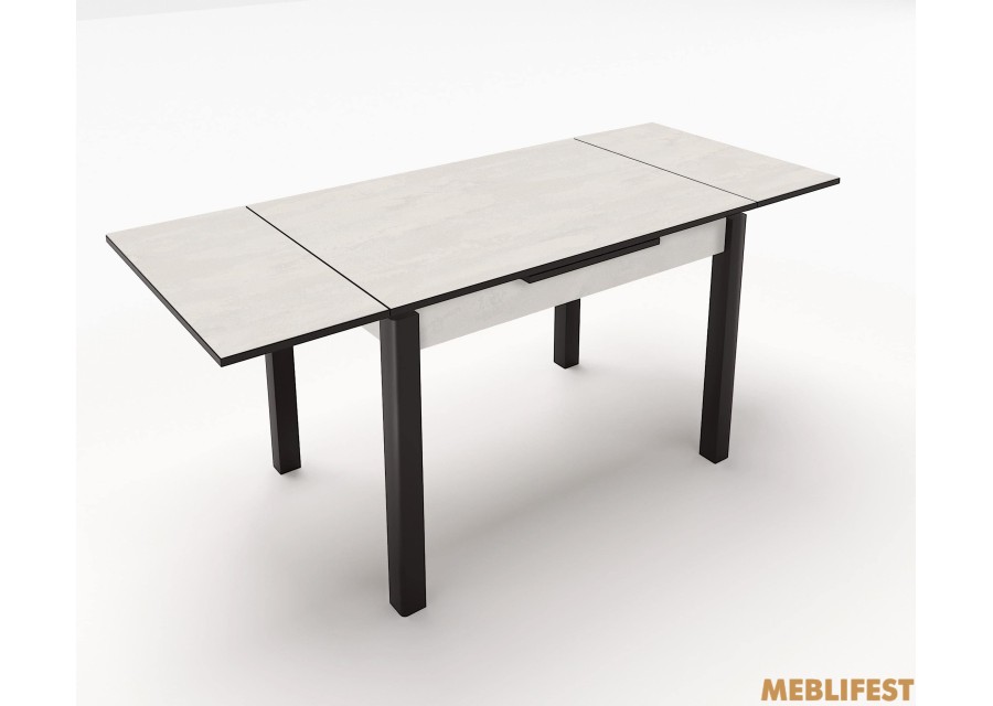 Стіл обідній Марсель Шовковий камінь/ чорний