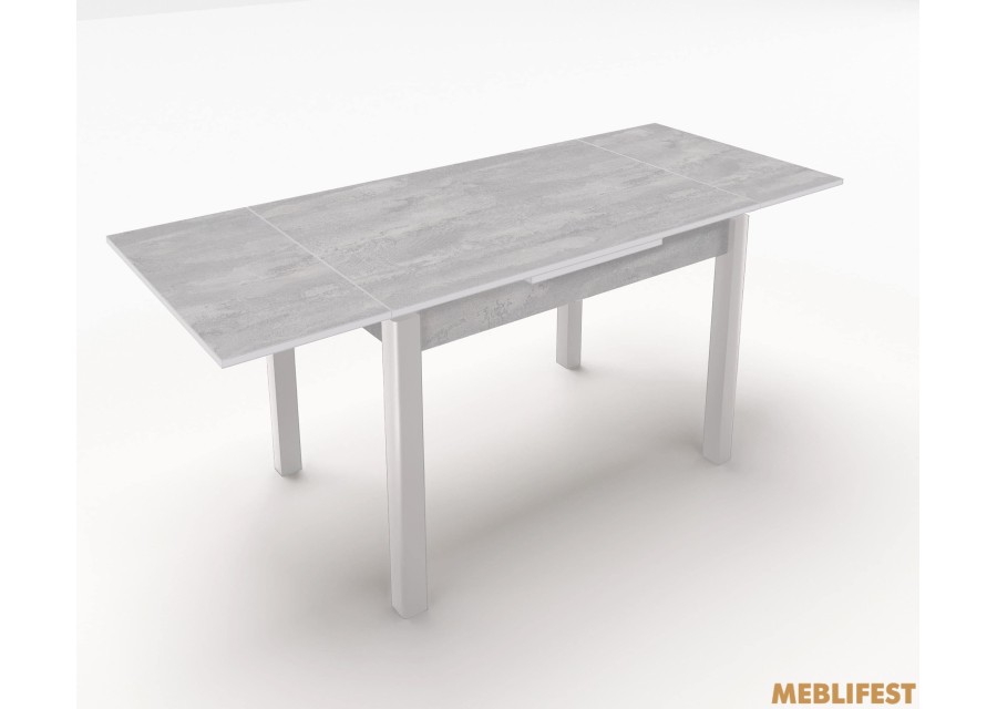 Стіл обідній Марсель Бетонний камінь/ білий