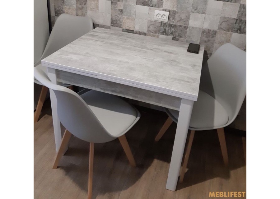 Стіл обідній Марсель Білий / Урбан лайт