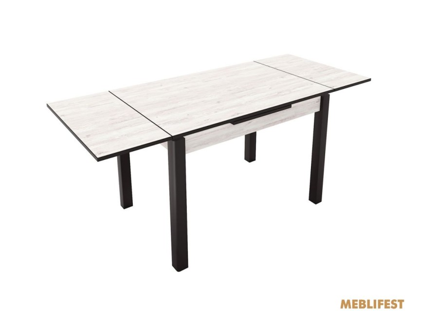 Стіл обідній Марсель Аляска структурна/ Чорний