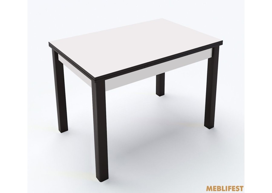 Стіл обідній Марсель Біле дерево/ Чорний
