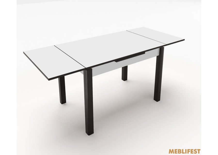 Стіл обідній Марсель Біле дерево/ Чорний