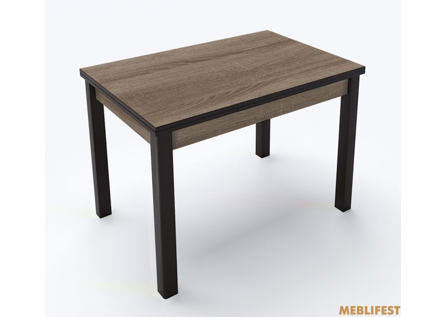 Стіл обідній Марсель Сонома Трюфель/ Чорний