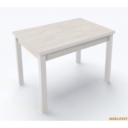 Стіл обідній Марсель Шовковий камінь/ білий