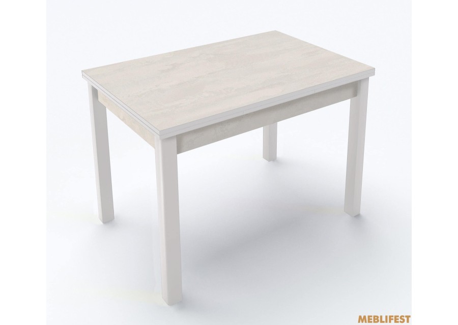 Стіл обідній Марсель Шовковий камінь/ білий