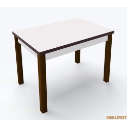 Стіл обідній Марсель Білий/ горіх